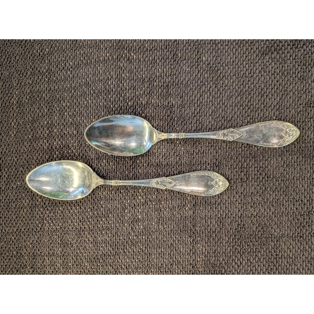 Vintage Holmes Booth & Haydens Silverplate Teaspoons Art Nouveau Victorian